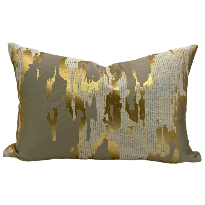 Mariah Lumbar Pillow Cover & Insert, Metal