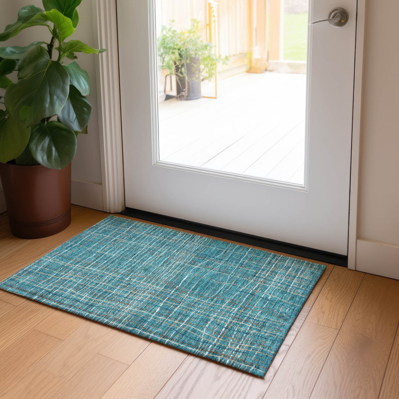 Tapis intérieur / extérieur lavable à la machine Chayden ACN998, Rectangle 1 pi 8 po x 2 pi 6 po