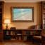 Cadre mural turquoise Turquoise Ocean Wave - cadre décoratif doré pour art.-1814802896