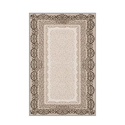 Stylish Woven Carpet, 4 x 6 Feet, 100% Polyester | Antibacterial, 3D Digital Printing, Non-Slip PVC Felt Dot Underside | Machine Washable, 0.4 in Pile Height, Perfect for Living Room & Bedroom Decor