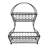 Gourmet Basics by Mikasa Loop and Lattice 2-Tier Flatback Metal Fruit Basket, Antique Black