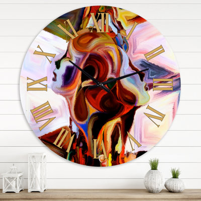 Union of Male and Female Faces II - Modern wall clock