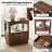 23.6" W Mid-Century Modern Nightstand with 1 Drawer and Built-In Charging Station, Bedside Table for Bed, Sofa, Walnut Wood Finish-645494925
