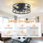 46cm Farmhouse Caged Ceiling Fan with Light Kit and Remote-1406519944