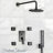 Bravat 3 Way Concealed Shower Mixer Set with Wall Mount Thermostatic Valve System-68810760