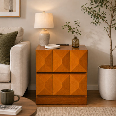 21.65'' Nightstand with Charging Station and Storage Drawers