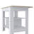 Adeline 3-Shelf Kitchen Island White