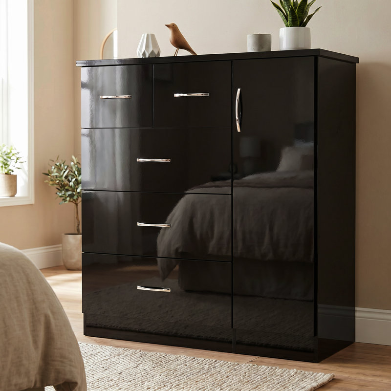 Cascio 1 Door Wardrobe, Black