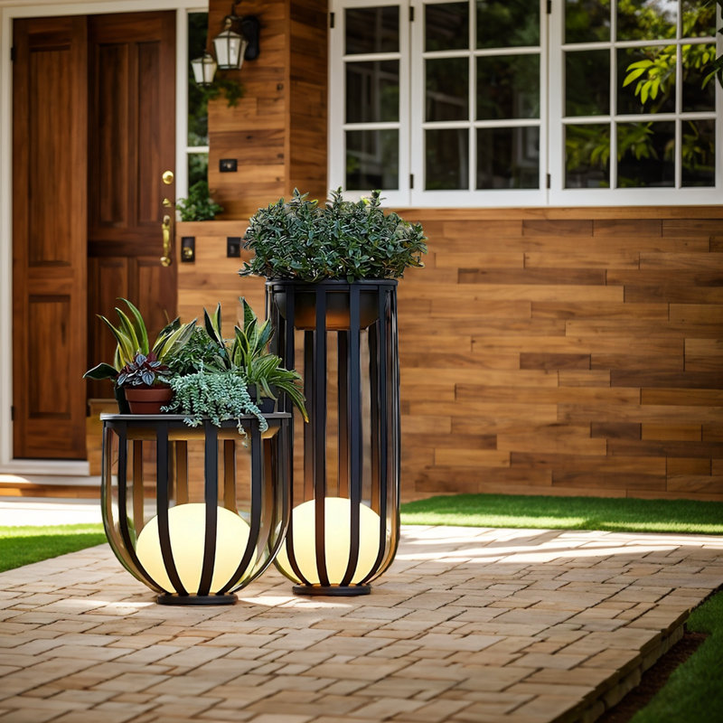 Outdoor Solar Power Pathway Light with LED Lights