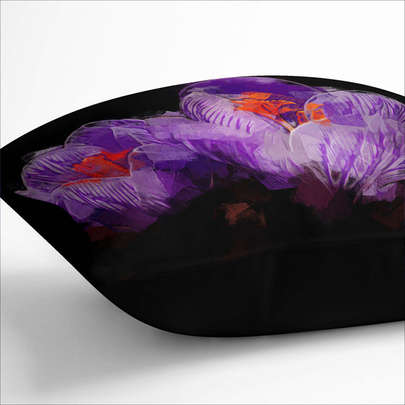 Square Throw Cushion, 40cm H x 40cm W x 15cm D, Black