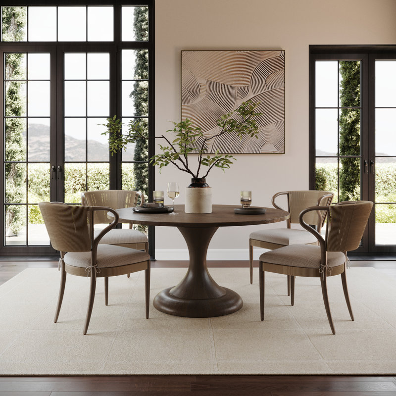 Sahar Solid Modern Wool Rug, Rectangle 6' x 9'