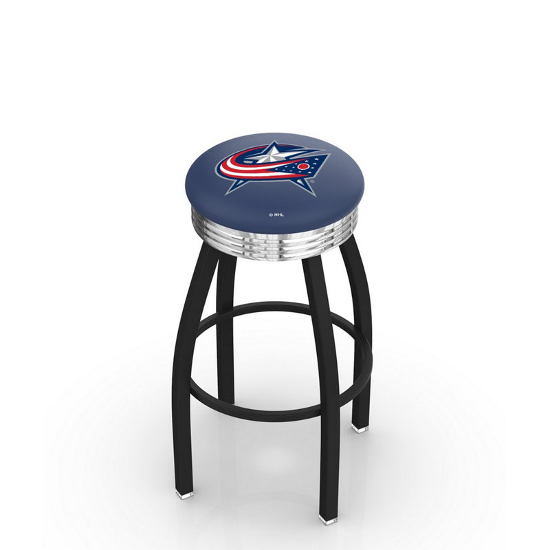 Tabouret tournant 30" avec coussin nhl, Columbus Blue Jackets, Tabouret de comptoir (siège d'une hauteur de 25 p