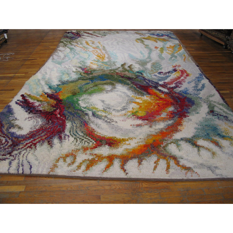 Vintage Large Rya Sweden Knotted Rug