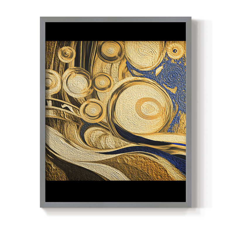 «Abstract Abstract», reproduction encadrée - prêt à accrocher, Gris, H 14 po x l 11 po