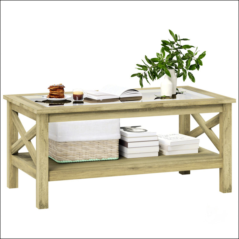 Glass Coffee Table, Gray