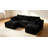 Boneless 92.4" Boneless Couch, Cloud Couch Sectional, Corduroy Sofa For Living Room, U Shaped Modular Sofa With Chaise, No Assembly-560193968-560193965