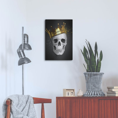 «Royal Skull» par Nicklas Gustafsson, art mural en métal