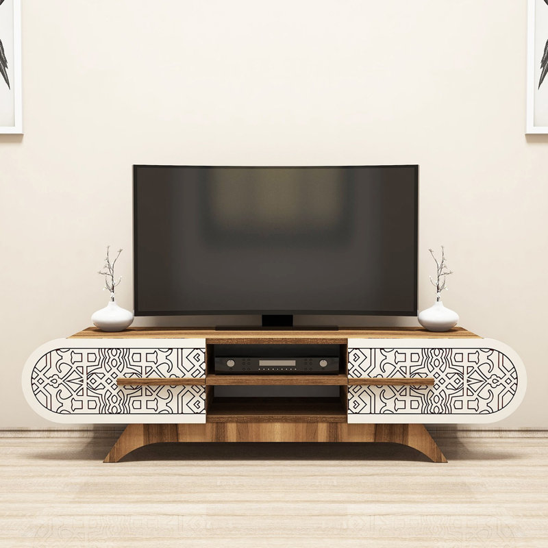 Keikei Unfinished TV Stand, Cream
