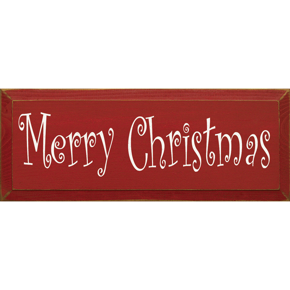 Merry Christmas Textual Art Plaque Sawdust City