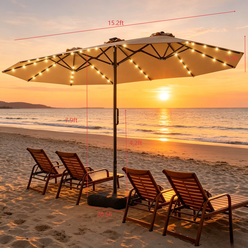 Parasol 15 po Beige Smart, Beige