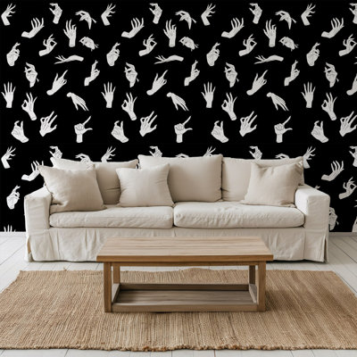 Black Gothic Hands Wallpaper