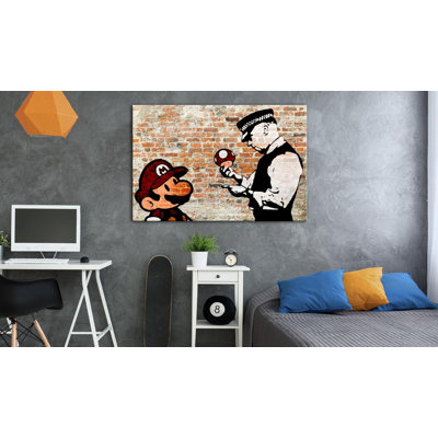 " Banksy Mario And Police Brick "