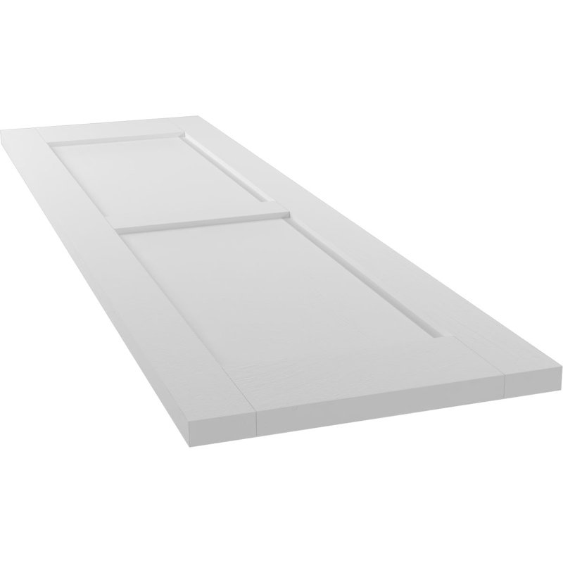Deux volets à panneau plat Americraft (par paire), 31", Blanc, 18"
