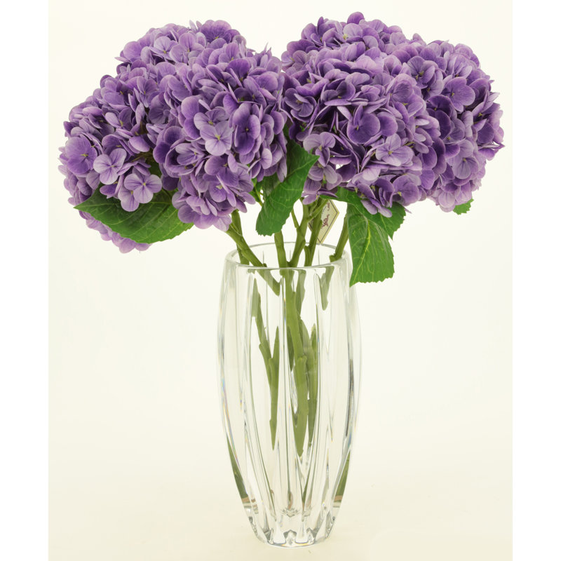 Vibrant Hydrangea Natural Touch, Box Of 6 - 19 Inches, Purple