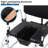 Reclining Shower Wheelchair, Rolling Shower Chair With Wheels, And Commode Wheelchair For Seniors, Disabled, Bariatric & Handicap - Padded Transfer Rolling Chairs With Arms