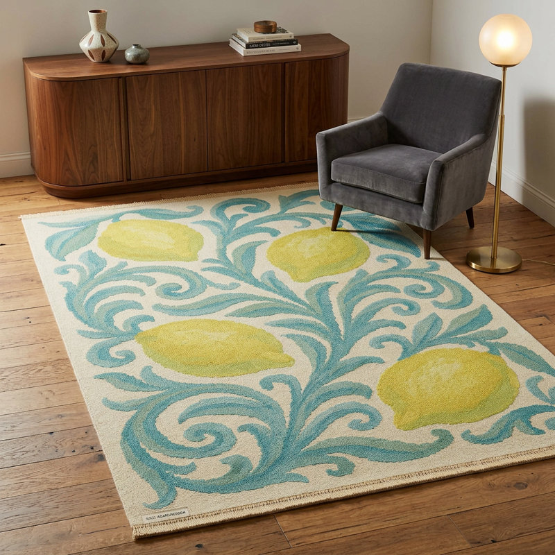 Tapis à volutes 5 pi x 8 pi Zesty Garden