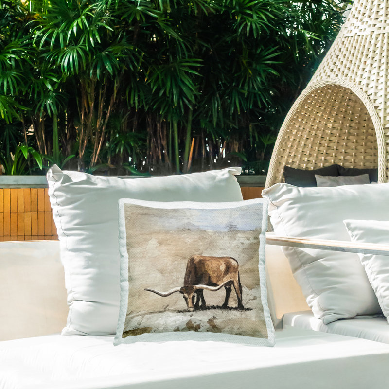 Coussin pour l'extérieur Logan Longhorn