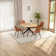 Judye 46.4" Round Table Metal Legs Dining Table Set with 4 Modern Chairs