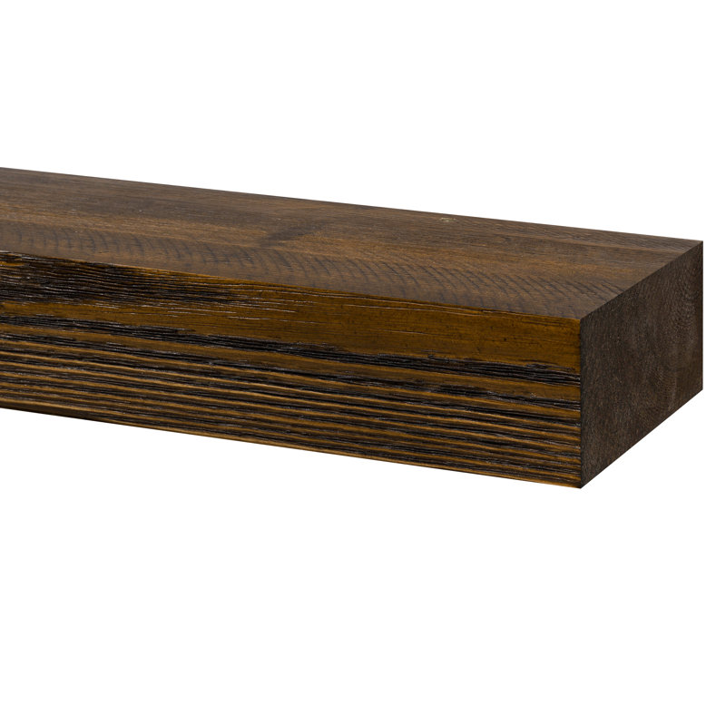 Dogberry Collections Solid Beam Floating Shelf, 36", Dark Chocolate