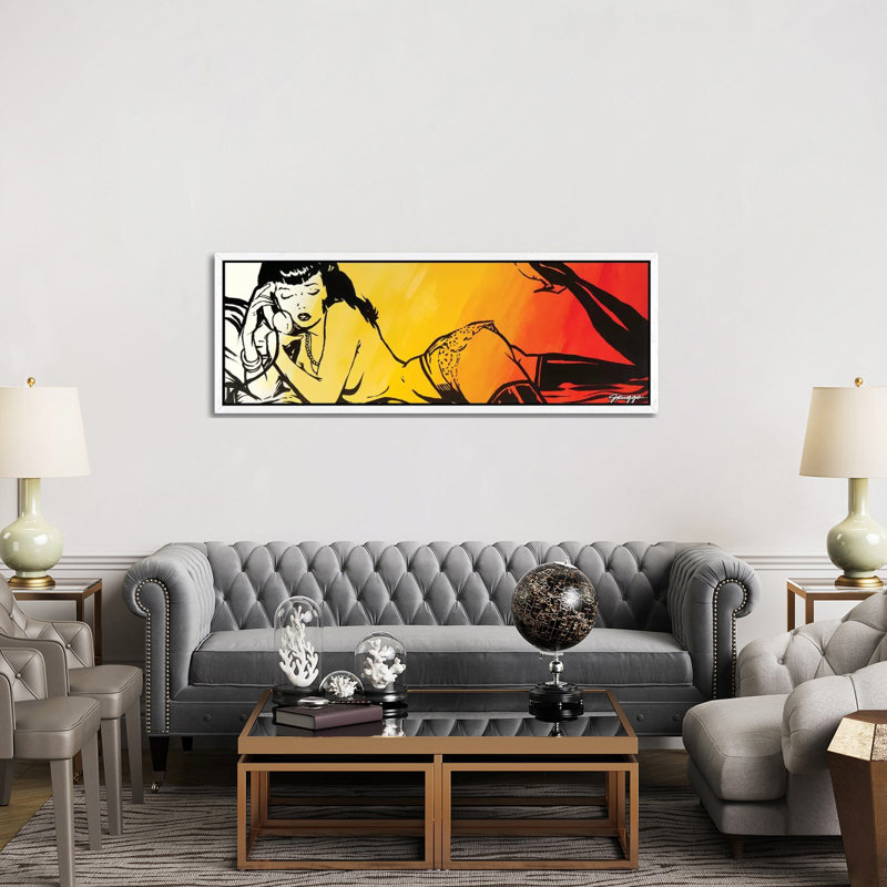 Phone by JRuggs - Panoramic Print on Canvas, White Framed, 152.4 cm H x 50.8 cm W