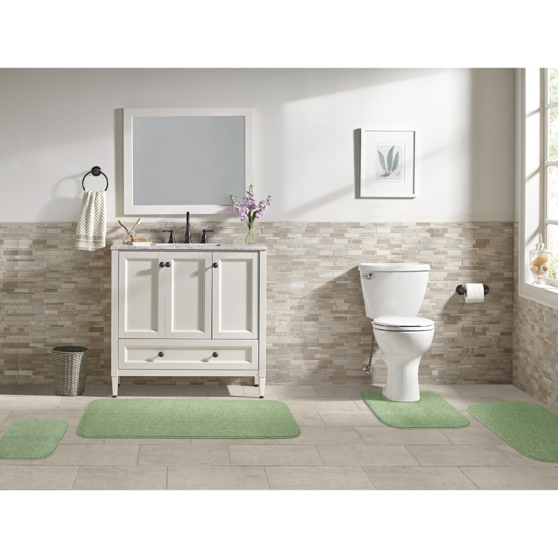 Tapis pour salle de bain Heffingen, Fougère profonde unie