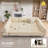 133" Corduroy Modular Sectional Sofa With Deep Seats And Wooden Legs For Living Room-84883792