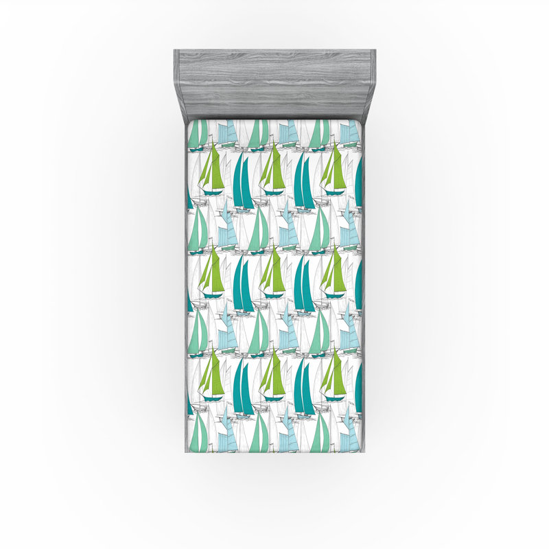 Multicolore Ambesonne, Drap-housse de taille simple