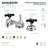 Kingston Brass Duchess Two-Handle 3-Hole Deck Mount Widespread Bathroom Faucet with Brass Pop-Up Drain-12624712