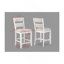 Ensemble de salle à manger 6 pièces à hauteur de comptoir Table rectangulaire blanche Bouteille de vin Chaises de rangement Tablette ouverte Meuble en bois massif