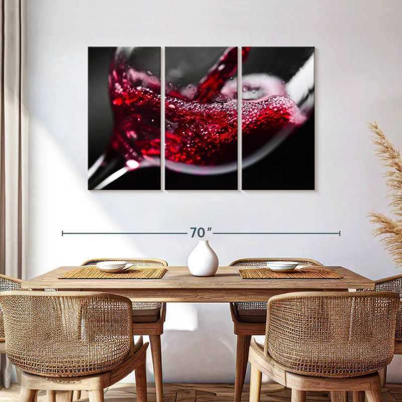 Yarlin Bubbly Red Wine, 36" H x 57" W