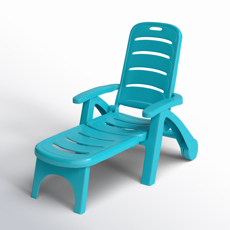 Chaise longue inclinable Anaias, Bleu