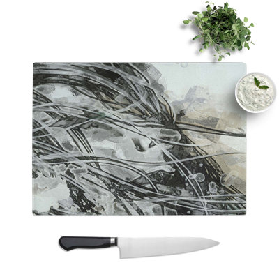 Glass Graffiti Art in Abstract Chopping Board