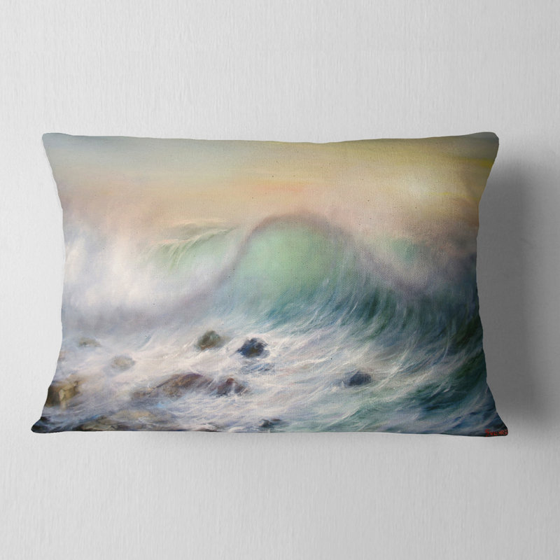 Coussin décoratif montagnes et vagues - Sea & Shore