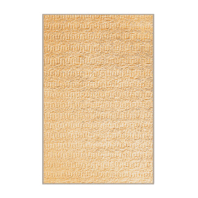 Tapis rose / brun en chenille / polyester tissé à la machine Francina