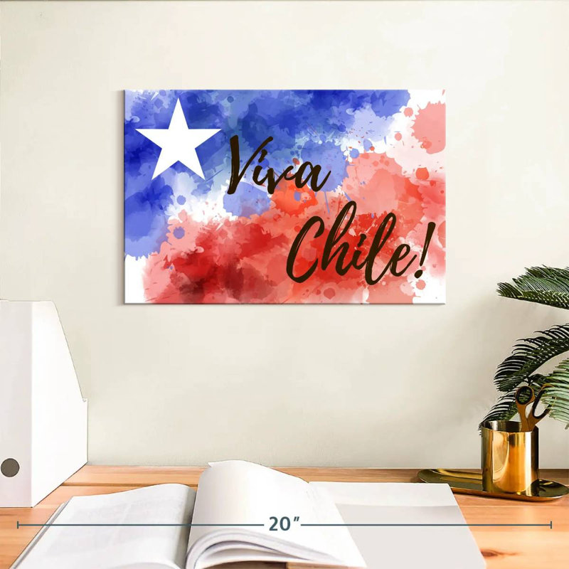 Drapeau Viva Chili, H 8 po x l 12 po