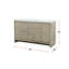 Meuble-lavabo double avec comptoir en quartz blanc