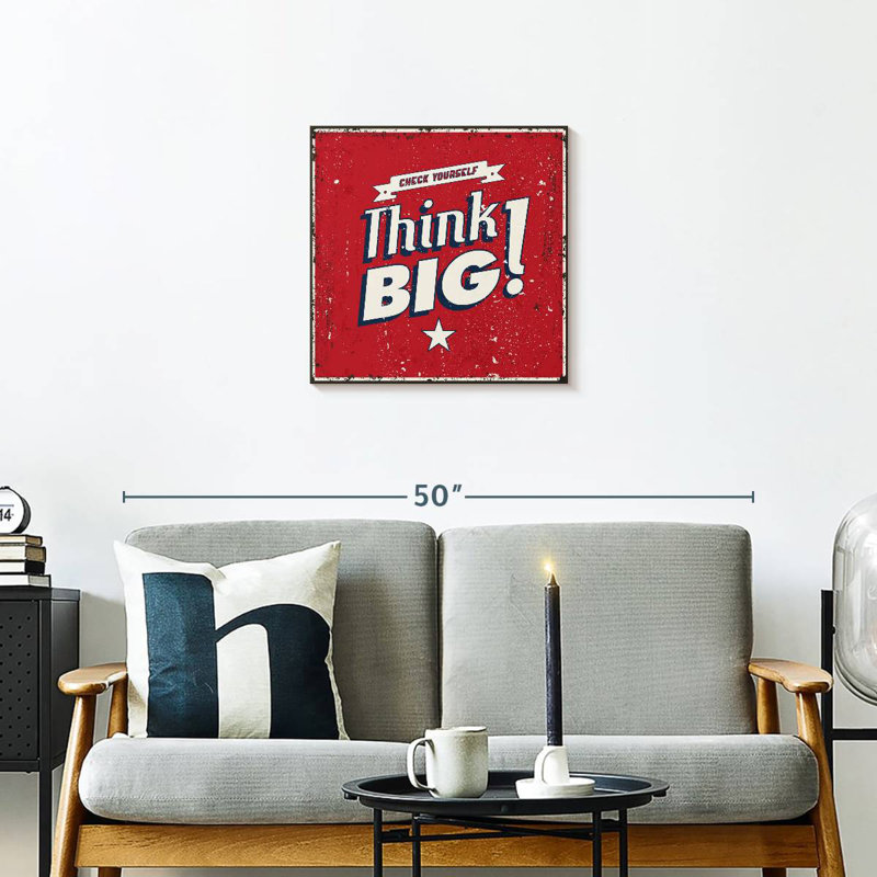 Tergel «Think Big», typographie, H 20 po x l 20 po