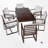 Hermoth Rectangular 6 - Person Outdoor Dining Set with Cushions-1203088739