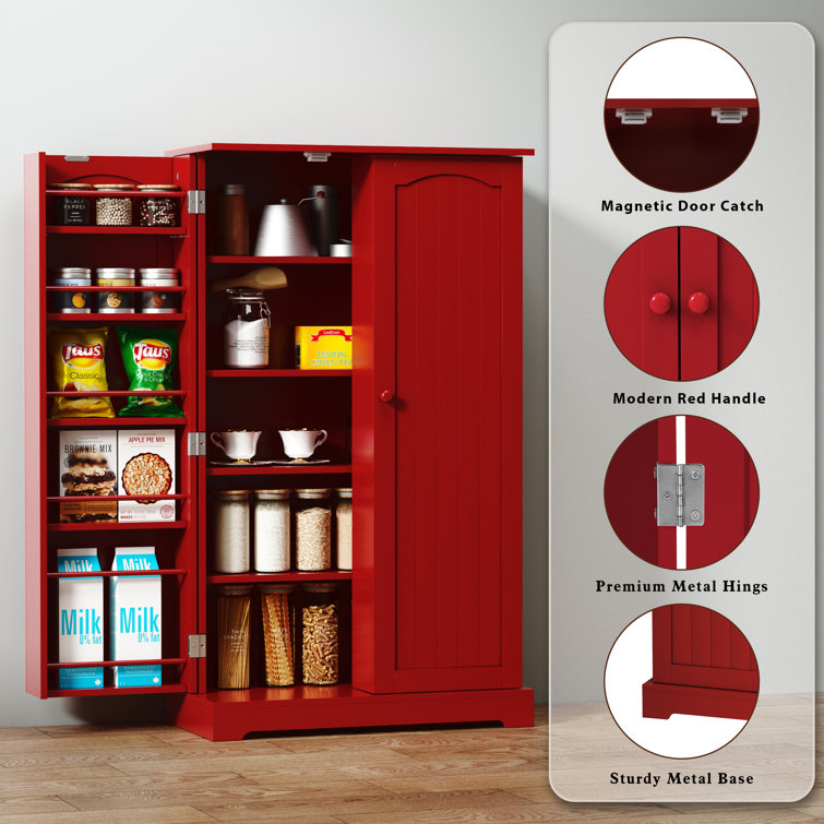 HOLTICO 41'' Freestanding Pantry Cabinet, Kitchen Pantry Storage