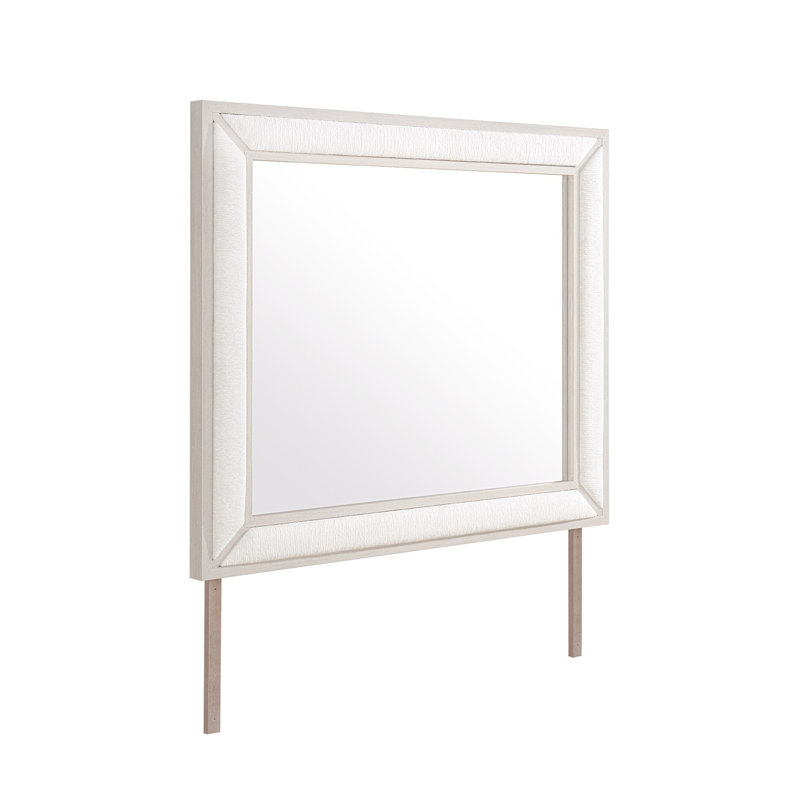 Ciara Beige Upholstered Mirror